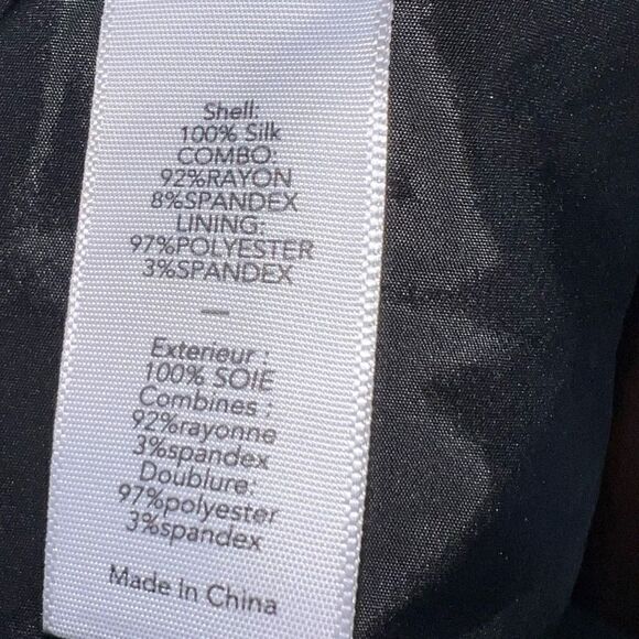 Elizabeth and James Gray Slip Dress, Silk Patterned Ruffle Layered Hem Women’s S - Picture 8 of 11